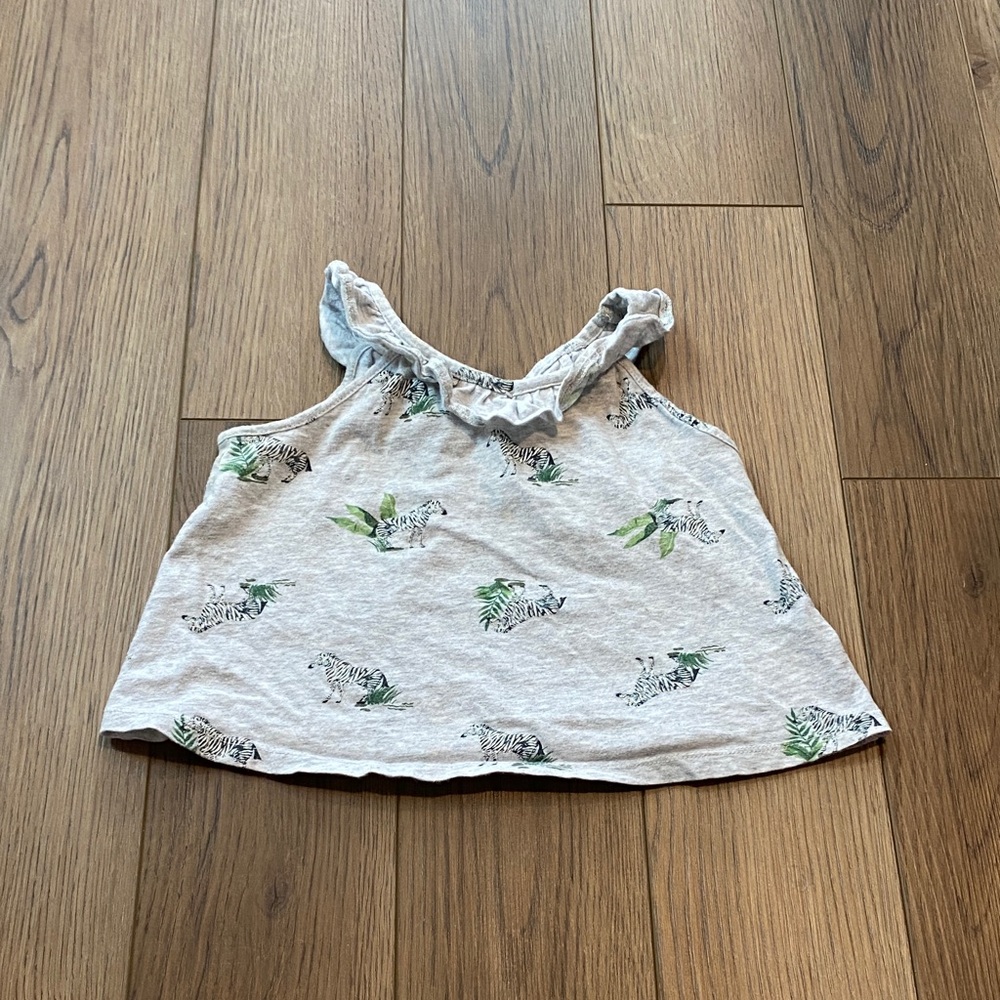 Old Navy | Gray Zebra Print Kids Top